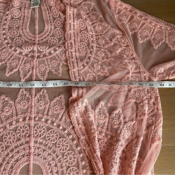 Rachel Zoe Lace Pink Cover Up One Size Womens - Picture 5 of 11